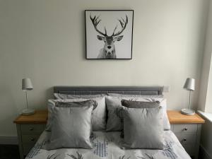 Postel nebo postele na pokoji v ubytování Deeside Snugs Apartments