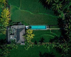 Pohľad z vtáčej perspektívy na ubytovanie Uma Giri Villas Ubud by Pramana Villas