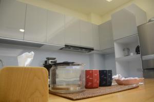 Kuchyň nebo kuchyňský kout v ubytování Rebecca Hostel