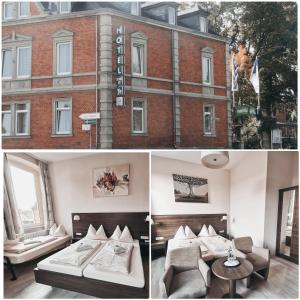 Postel nebo postele na pokoji v ubytování Hotel Kitzinger Hof an der B8