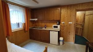 Kuchyň nebo kuchyňský kout v ubytování Penzion apartmány Aninka