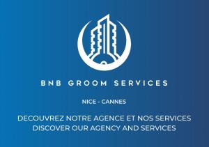 ein Logo für die operativere Hypothekenagentur und Dienstleistungen in der Unterkunft Stylish Art Deco villa near the sea 4 Bdrs Pool and garage in Nizza