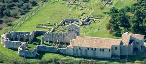 an aerial view of an old castle at Le Dimore del Gufo B&B and Apartments Suite in Venosa
