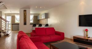 TV a/nebo společenská místnost v ubytování D2W Residency Suites