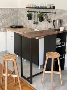 Kuchyň nebo kuchyňský kout v ubytování Apartman Sunny