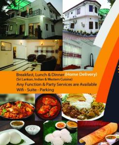 a collage of pictures of different dishes of food at St Anne's Hotel & Restaurant in Jaffna