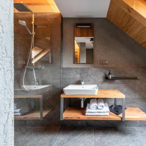Koupelna v ubytování Hotel Královka