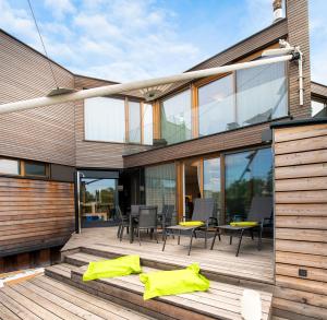 Balkón nebo terasa v ubytování Seehaus SeeZeit - Am Hafen