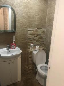 Koupelna v ubytování DESYATINNAYA Hostel