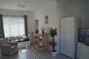 TV a/nebo společenská místnost v ubytování Charles Square Apartments