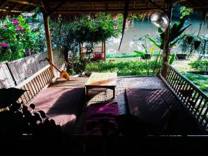 En hage utenfor Mapping Hostel