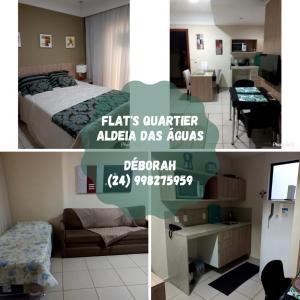 Katil atau katil-katil dalam bilik di Flat's Quartier no Aldeia das Águas
