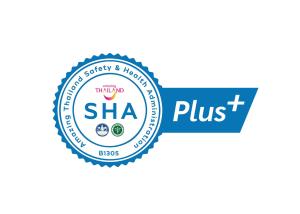 a vector illustration of a stamp for sha plus plus at KC Grande Resort Koh Chang in Ko Chang