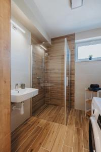 Kúpeľňa v ubytovaní Apartmány u Škraba