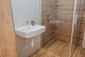 Kúpeľňa v ubytovaní Apartmány u Škraba