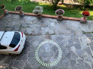 A garden outside Villa Dei Cedri