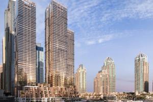 Nespecifikovaný výhled na destinaci Dubaj nebo výhled na město při pohledu z apartmánu
