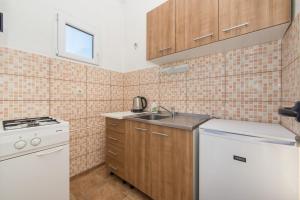 Kuchyň nebo kuchyňský kout v ubytování Apartments Ostrog