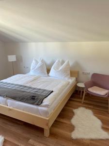 Ένα ή περισσότερα κρεβάτια σε δωμάτιο στο Naturpark Appartment