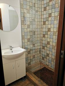 Phòng tắm tại Garsoniera Flamingo Garii 4