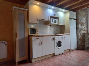 Η κουζίνα ή μικρή κουζίνα στο Errotazar apartamento rural K