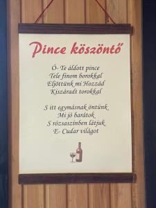 Perényi Pince és Vendégház Hajós tanúsítványa, márkajelzése vagy díja