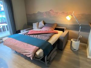 Postel nebo postele na pokoji v ubytování City-Appartment schick, Einzelgarage inkl