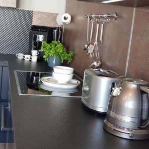 Kuchyň nebo kuchyňský kout v ubytování City-Appartment schick, Einzelgarage inkl