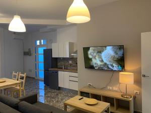 TV a/nebo společenská místnost v ubytování Apartamentos La Aldea Suites