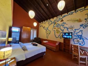 Krevet ili kreveti u jedinici u objektu Nomada Hostel
