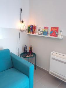 Χώρος καθιστικού στο Babyaccommodation Family Comfort III