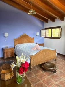 Postel nebo postele na pokoji v ubytování Mas merolla casa para descanso familiar