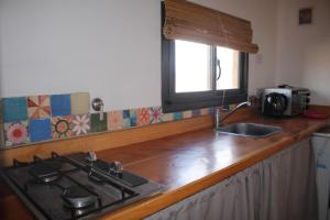Dapur atau dapur kecil di Pequeña Polonia-Lodge & Cabañas