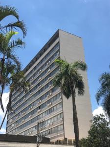 a large building with palm trees in front of it at Gran Hotel Morada do Sol in Araraquara