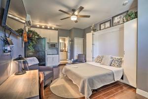 a bedroom with a bed and a living room at Central Bonita Springs Gem on Quiet Property! in Bonita Springs