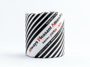 a roll of black and white stripes on a white background at APA Hotel Keikyukamata Ekimae in Tokyo