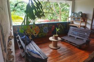 Χώρος καθιστικού στο Casa Surf Mar Azul +31 φωτογραφίες