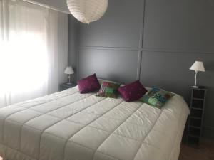 En eller flere senge i et værelse på Apartamento Segui UNICO LUMINOSO