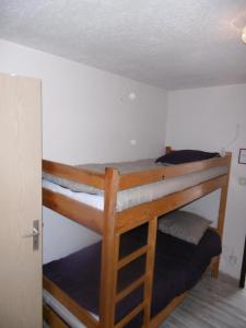 a bedroom with two bunk beds in a room at Studio 4/5 personnes 2 étoiles in Saint-Lary-Soulan