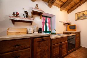 Kuchyň nebo kuchyňský kout v ubytování Villa Lindraze