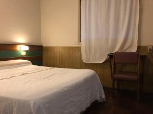 Cama ou camas em um quarto em Palace Hotel Mendoza