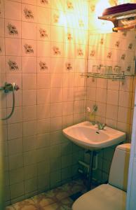 a bathroom with a sink and a toilet at Hotel Complex Klyazma in Vladimir