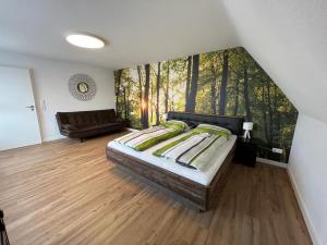 Postel nebo postele na pokoji v ubytování Ferienhaus LEMA