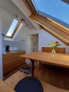 Küche/Küchenzeile in der Unterkunft Ferienwohnung Rotmoosblick direkt am Rande unberührter Natur