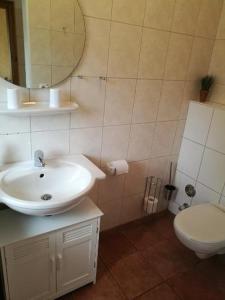 Koupelna v ubytování Ferienwohnung an der Elbe