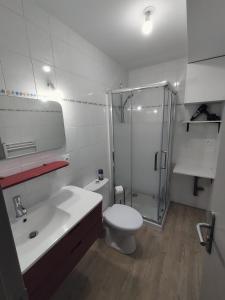 Ένα μπάνιο στο Appartement T2 "JUNGLE" Centre Ville de VITRÉ au calme coté cour