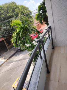 
A balcony or terrace at Hotel Bangalô Belém
