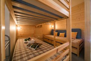 Ein Etagenbett oder Etagenbetten in einem Zimmer der Unterkunft Résidence Grand Roc - Ancolies 213 - Happy Rentals