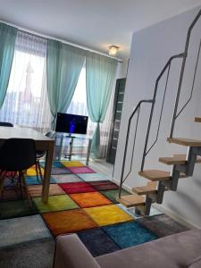 Posezení v ubytování Apartament Szafran