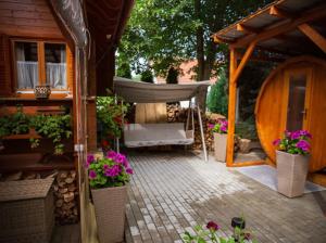 Vonkajšia záhrada v ubytovaní Hunting Lodge Lipót